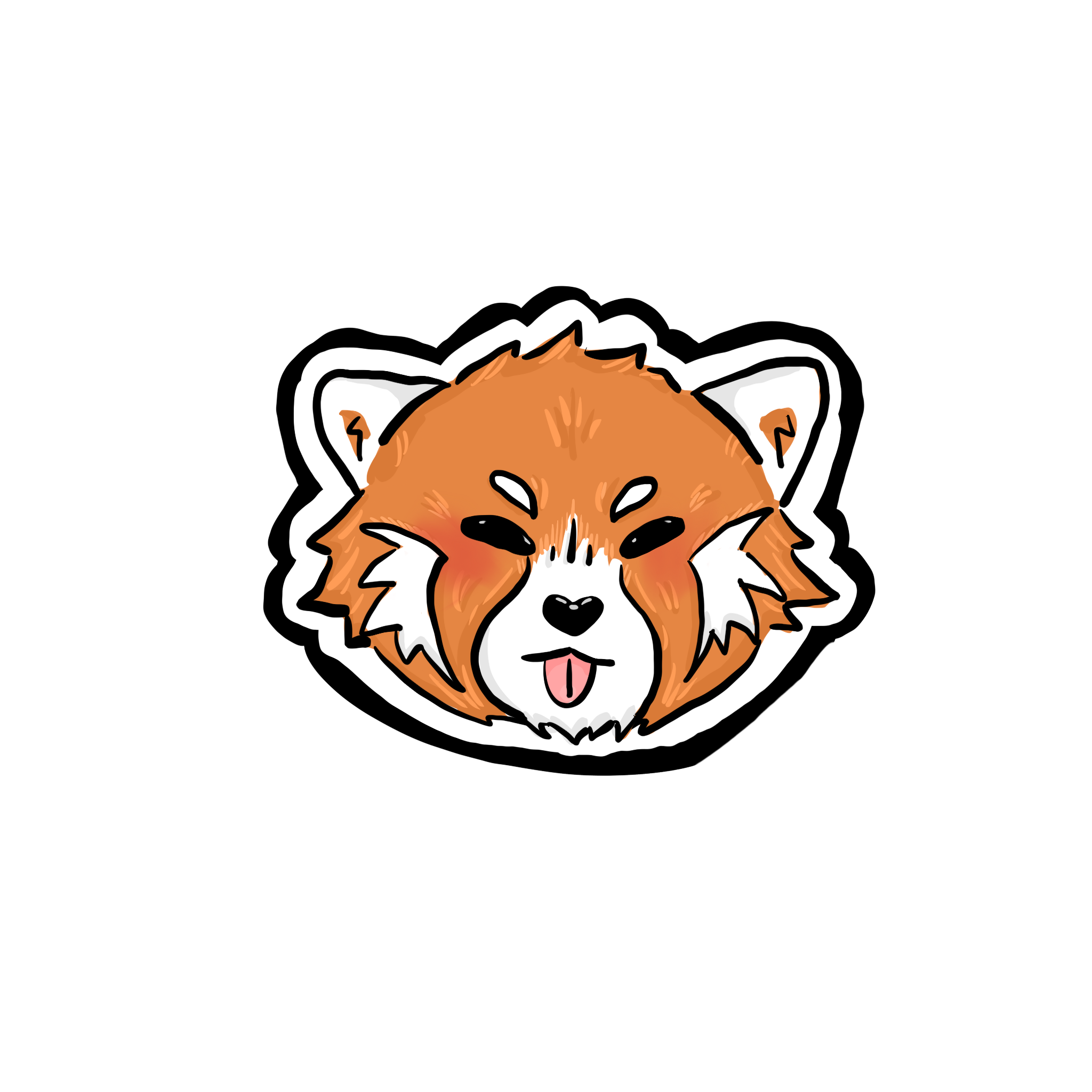 Sticker Panda Roux